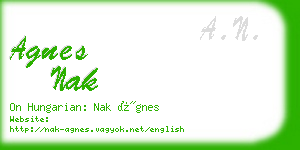 agnes nak business card